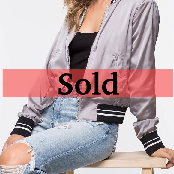 Ashley By 26 International Jackets & Blazers - Athletic Trim Satin Bomber
